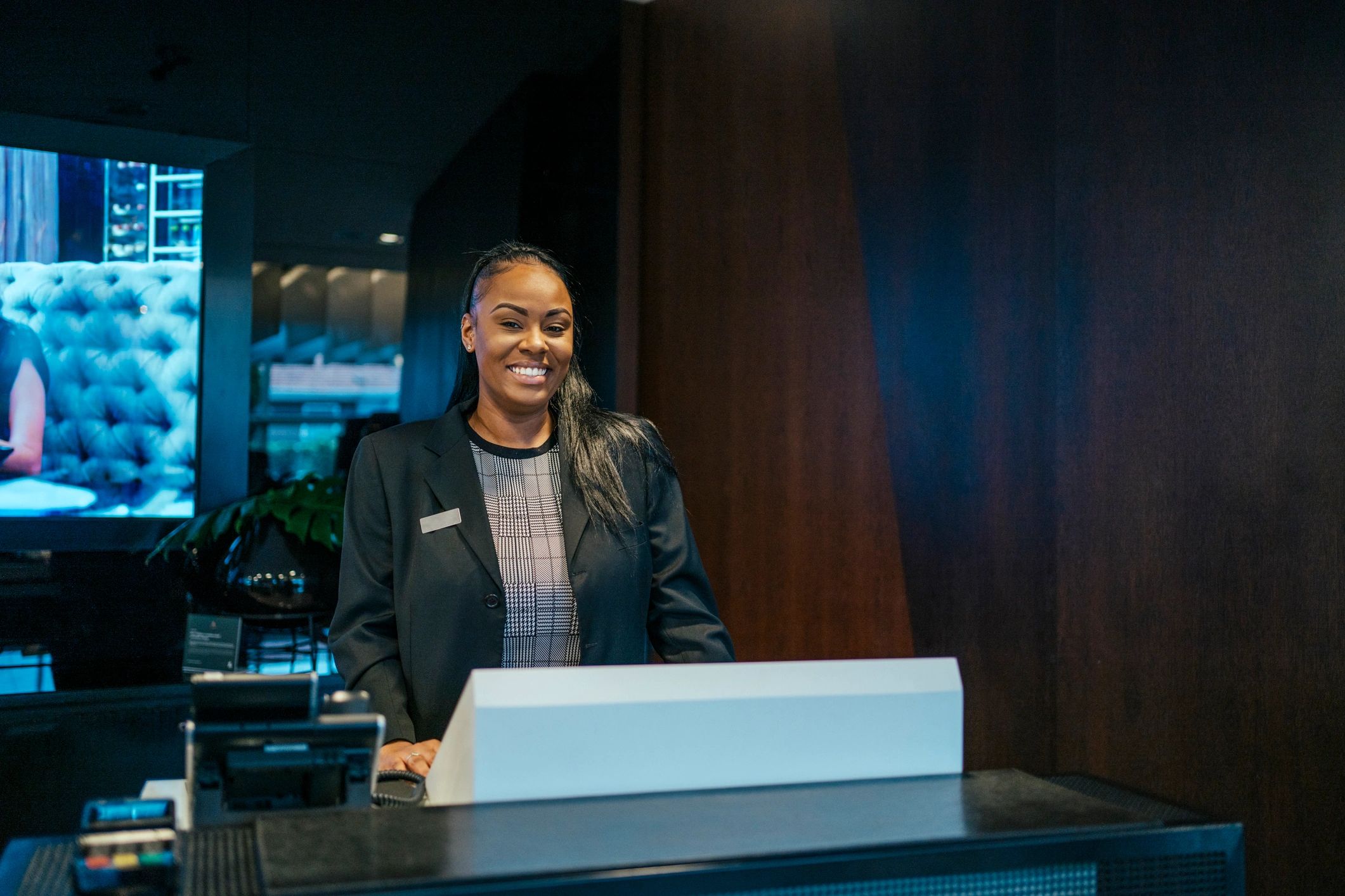 friendly hotel staff at reception