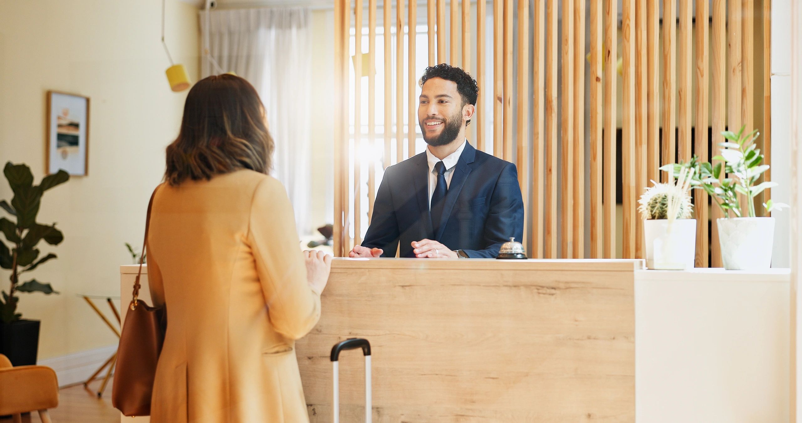 friendly hotel staff at reception
